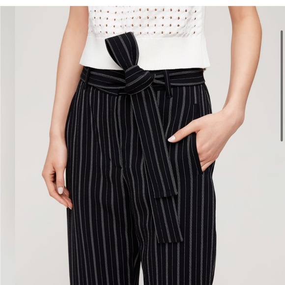 Aritzia Wilfred Tie Front Stripe Pants / Trousers - Picture 5 of 14